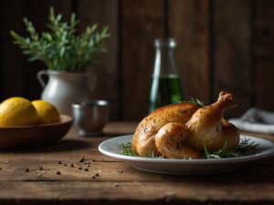 Carne de Frango com Limão Siciliano e Alecrim Refrescante