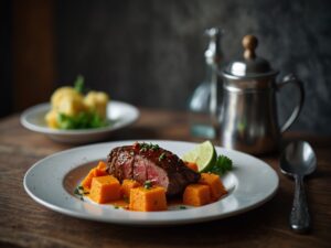 Carne de Sol com Purê de Mandioquinha e Molho AgrIDOce