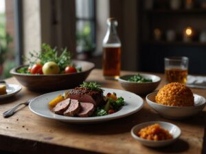 Carne Suculenta na Cerveja com Ervas Aromáticas