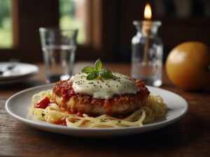 Frango à Parmegiana com Purê de Batata