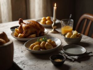 Frango ao Molho Mostarda com Batatas Douradas