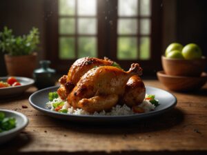 Frango Apimentado com Pequi e Arroz