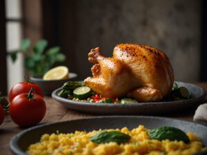 Frango com Quiabo e Polenta